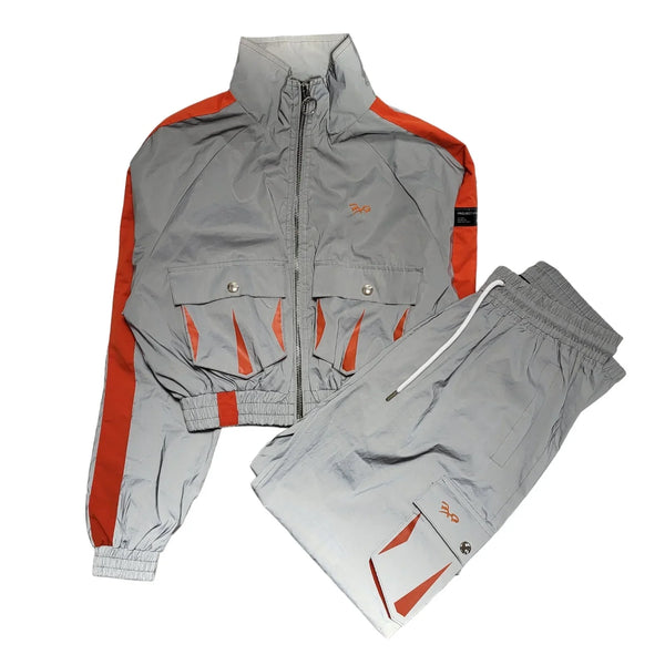 Project X Paris Tracksuit Grey Jacket & Bottoms Uk Women's Size XS W28 L27 CC650