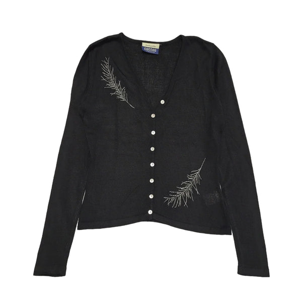 Dorothy Perkins Vintage 90s Black Button Cardigan Uk Women's Size 12