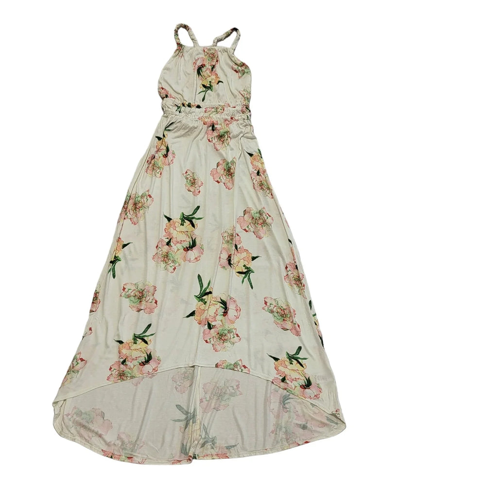 Miss Selfridge Pink Floral Fit & Flare Maxi Dress Uk Women's Size 8 Bnwt DD114