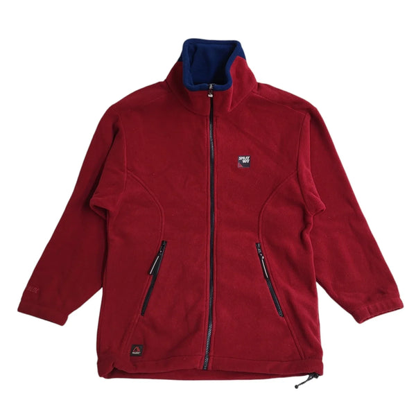 Spray Way Y2k Red & Blue Zipped Fleece Jacket Uk Men's Size Small