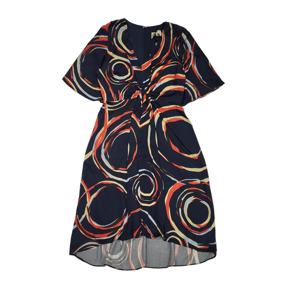 Phase Eight Blue Abstract Rosina Summer Women's  Dress Uk L 12 K420
