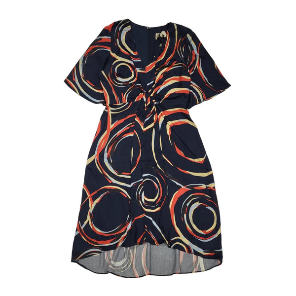 Phase Eight Blue Abstract Rosina Summer Women's  Dress Uk L 12 K420
