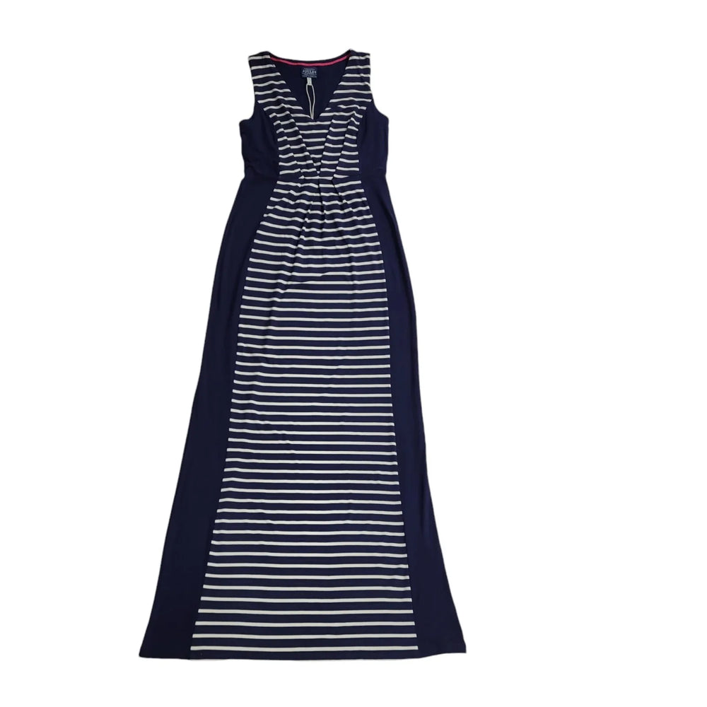 Joules Blue & White Striped Sleeveless Maxi Dress Women's UK Size 8