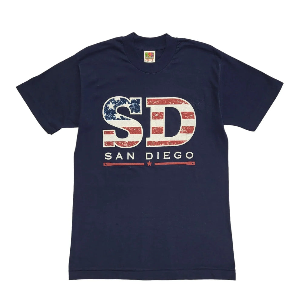 San Diego Heavy Cotton Blue Vintage 90s Single Stitch T-Shirt Uk Men's M