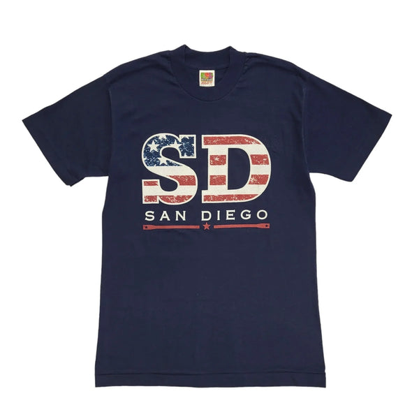 San Diego Heavy Cotton Blue Vintage 90s Single Stitch T-Shirt Uk Men's M