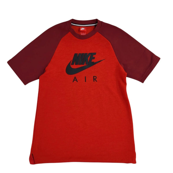 Nike Air  T-Shirt Red Crew Neck 97% Polyester Uk Men's Size M