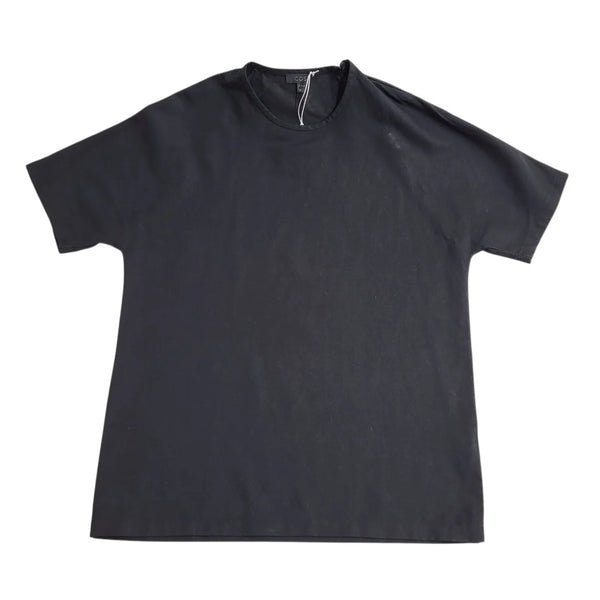 Cos Black T-Shirt Relaxed Fit Top Women's UK M 10 L783