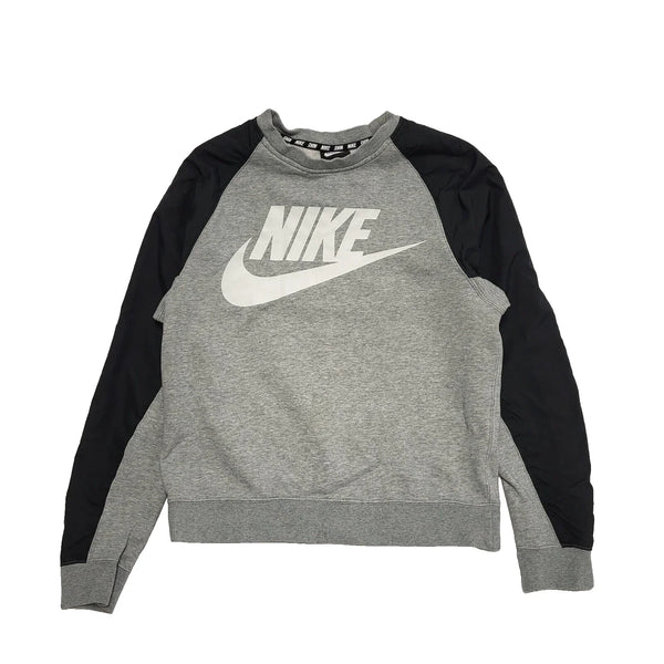 Nike Grey Black Long Sleeve Casual Sports Sweatshirt Men's UK XS EU 44 H968