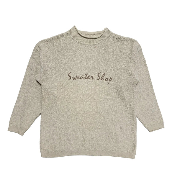 The Sweatershop Vintage 90's Beige Round Neck Jumper Mens UK L/XL