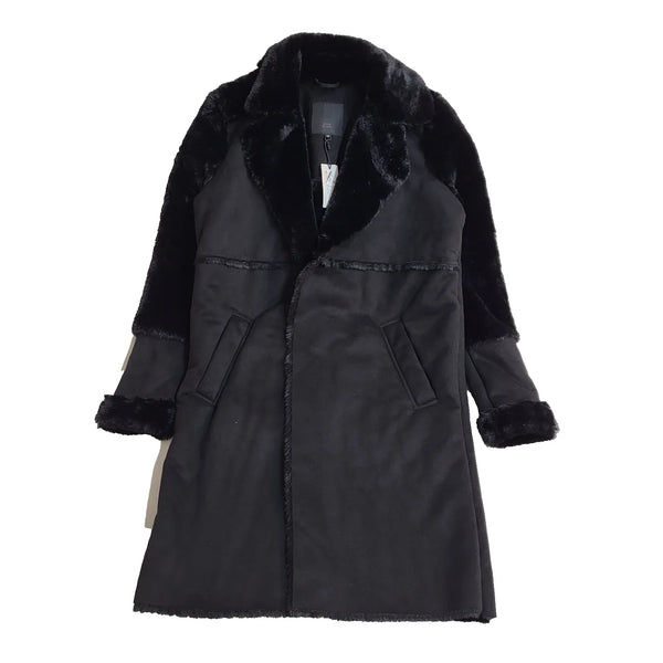 River Island Overcoat Bnwt Black Cocktail Loo UK Women's Size XS L879