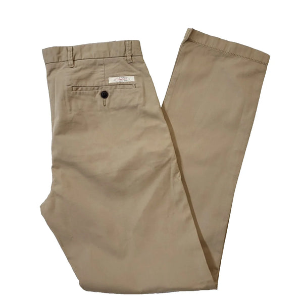 Hilfiger Denim Beige Straight Leg Zipper Fly Trousers Men's Men's L W34 L34 H42