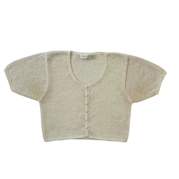 Dorothy Perkins 90s Vintage Cream Button-Up Cardigan Women's Size M/L