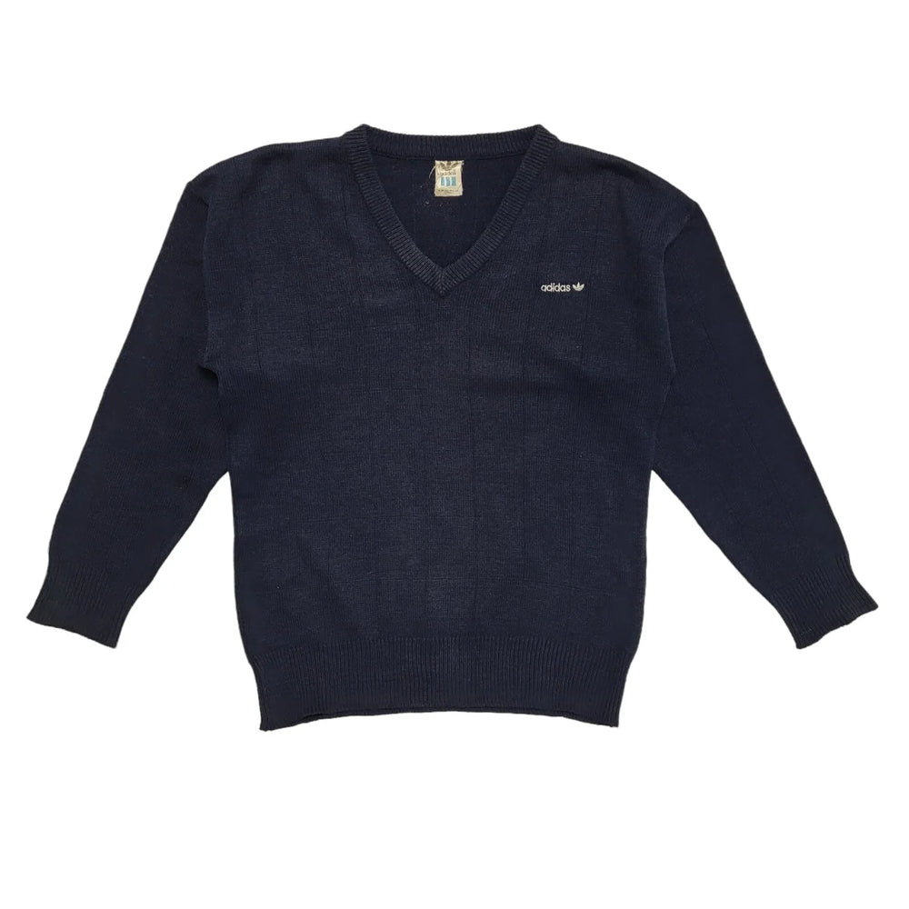 Adidas Navy Blue Vintage 90s Crew Neck Jumper Uk Men's Size Small