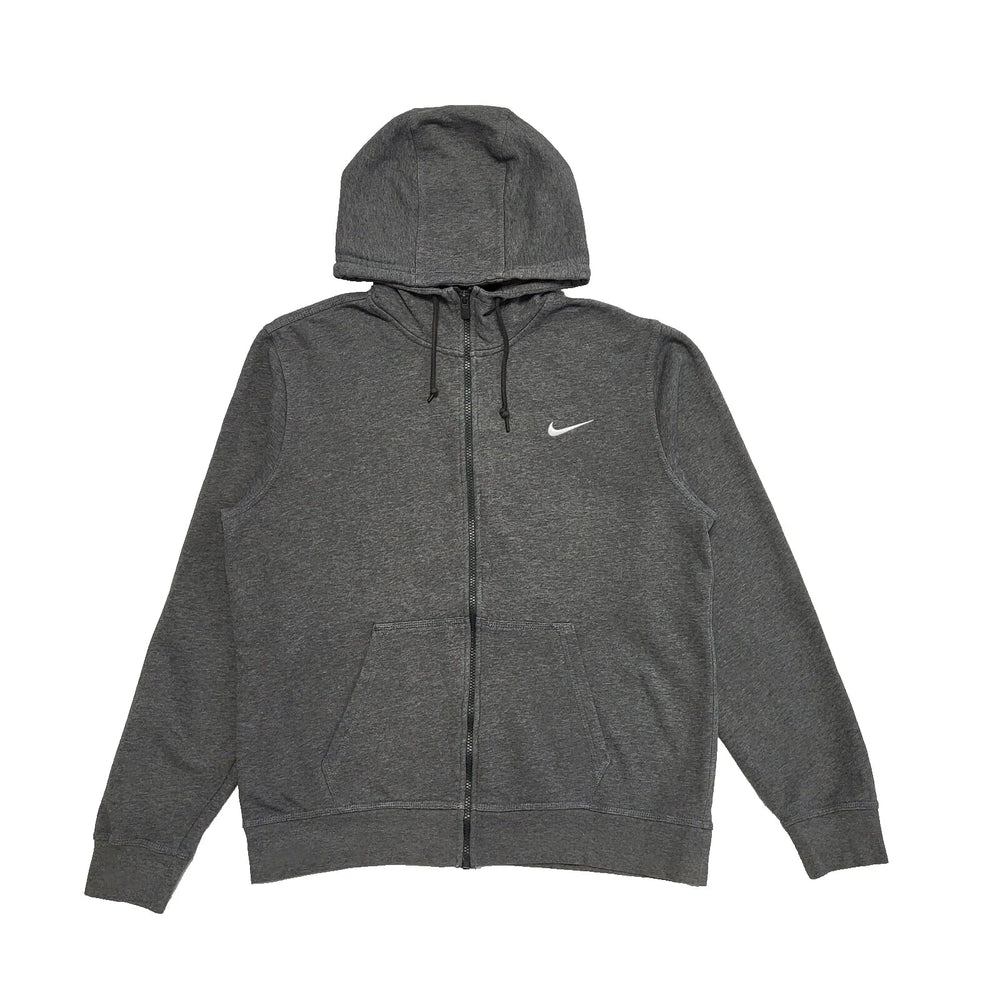Nike Grey Drawstring Zipped Sweatshirt Hoodie UK Men's Size L K782
