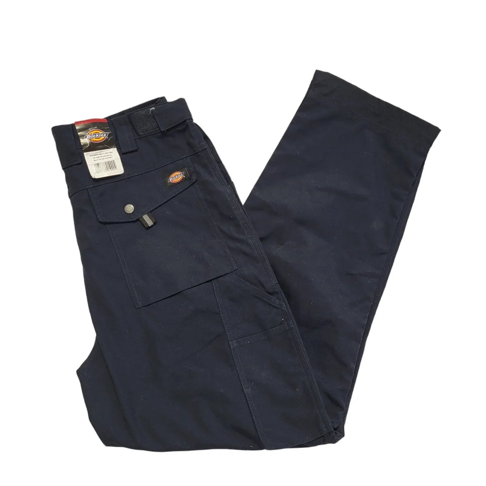 Dickies Navy Blue Straight Worker Trousers Uk Men's Size L W34 L31 Bnwt DD767