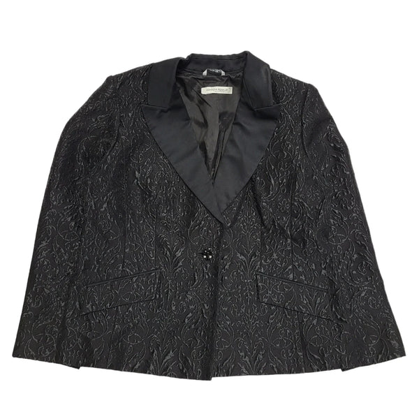 Marina Pinaldi Black Button Collared Suit Jacket Uk Women's 3xL 18 H708