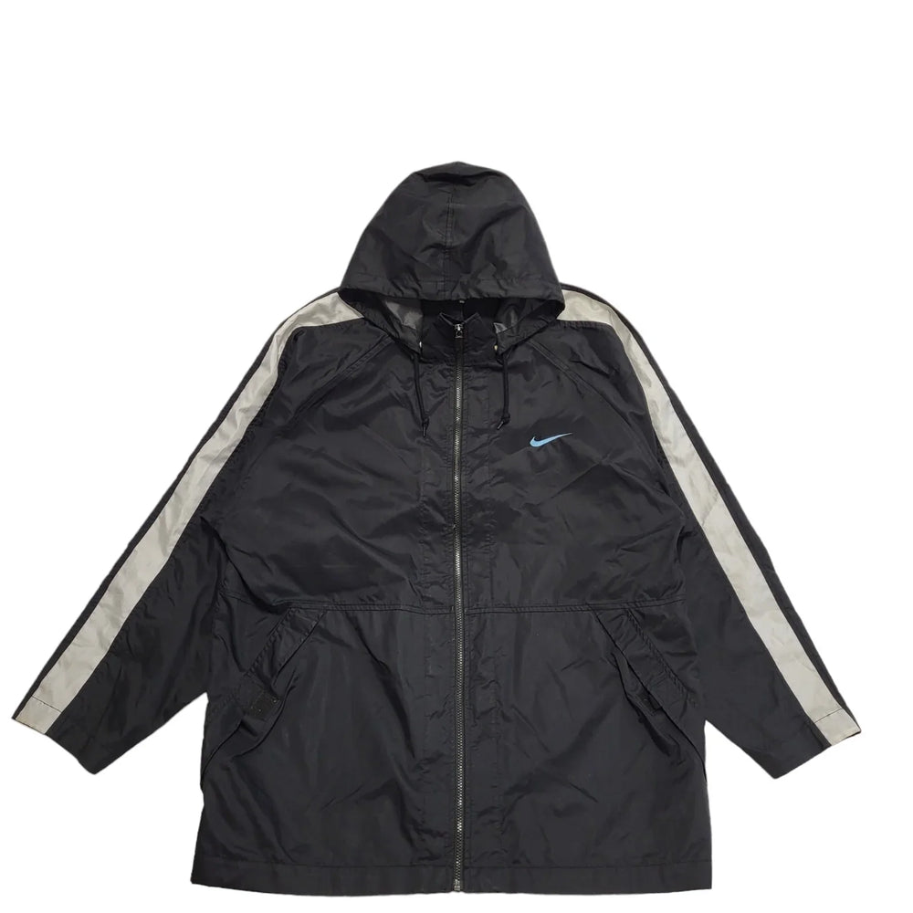 Nike Black 90s Hooded Wind Cheater Jacket Uk Men's Size Large