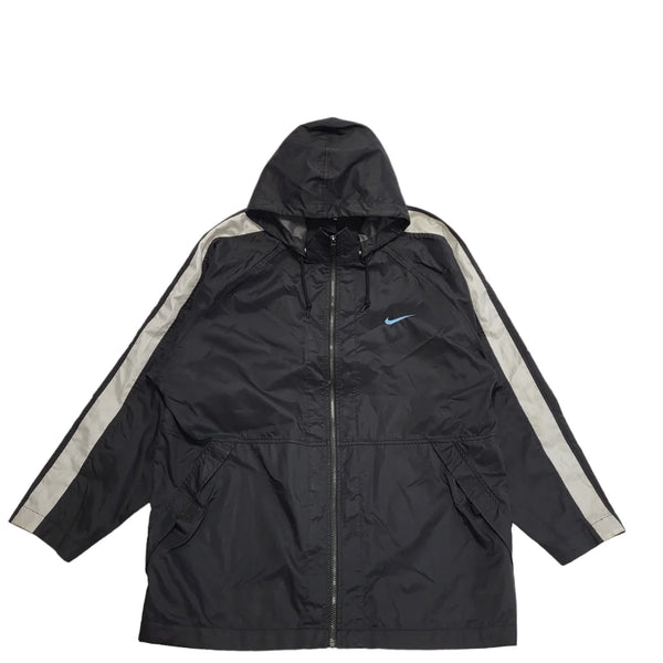 Nike Black 90s Hooded Wind Cheater Jacket Uk Men's Size Large