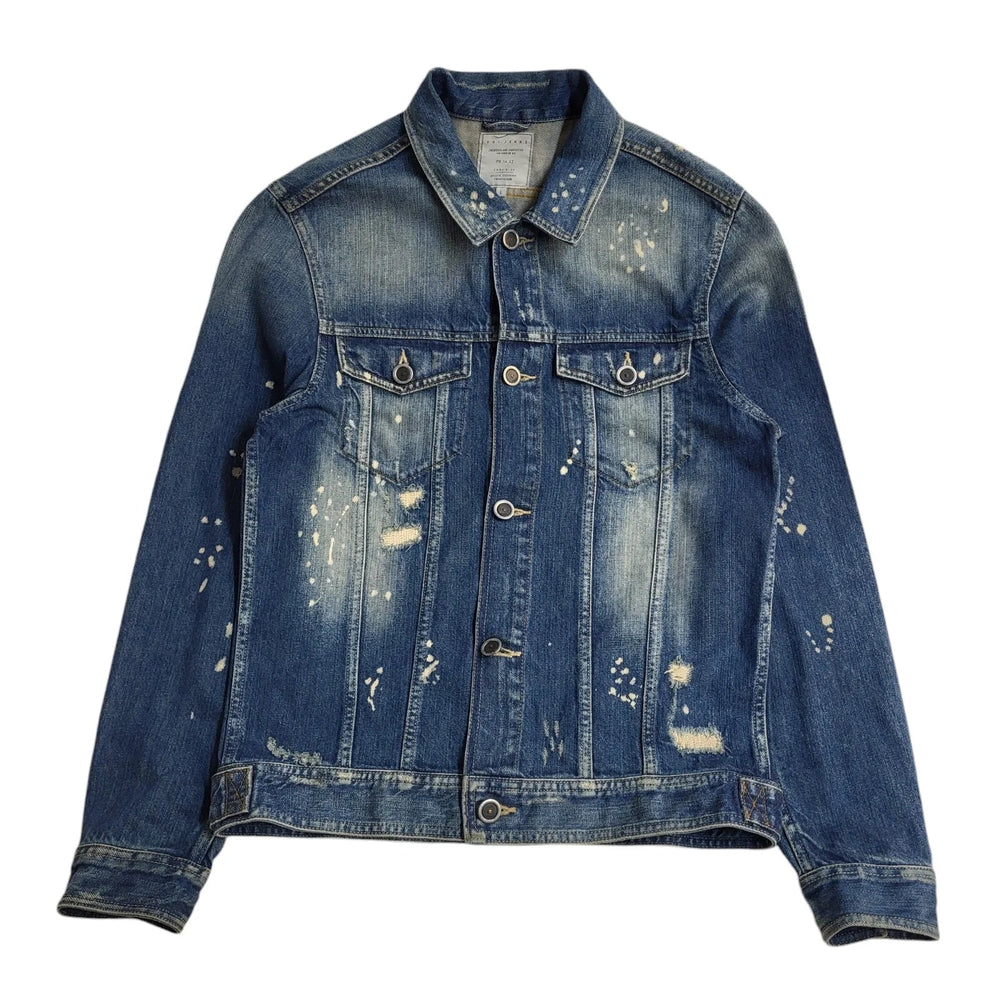 Voi Jeans Dark Blue Button Denim Jacket Uk Men's Size Large EE810