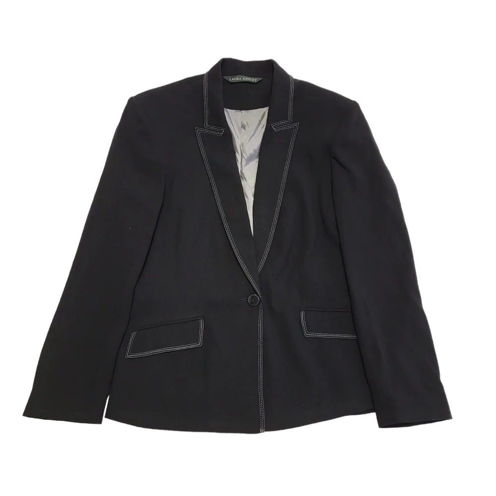 Laura Ashley Black Blazer Jacket Women's Size 14