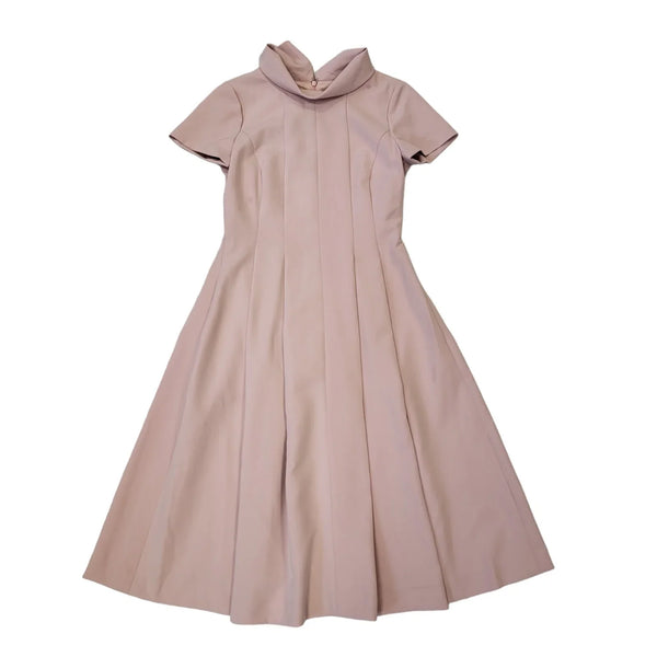 Madelene Pink Short Sleeve Fit & Flare Dress Uk Women's Size 8 Bnwt EE74