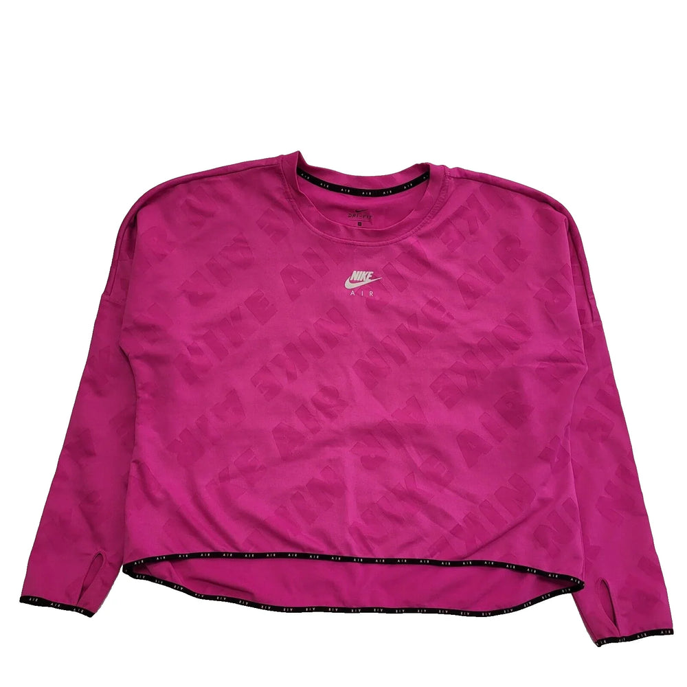 Nike Pink Cropped Long Sleeve Sports Sweatshirt UK Women's Size XL K45