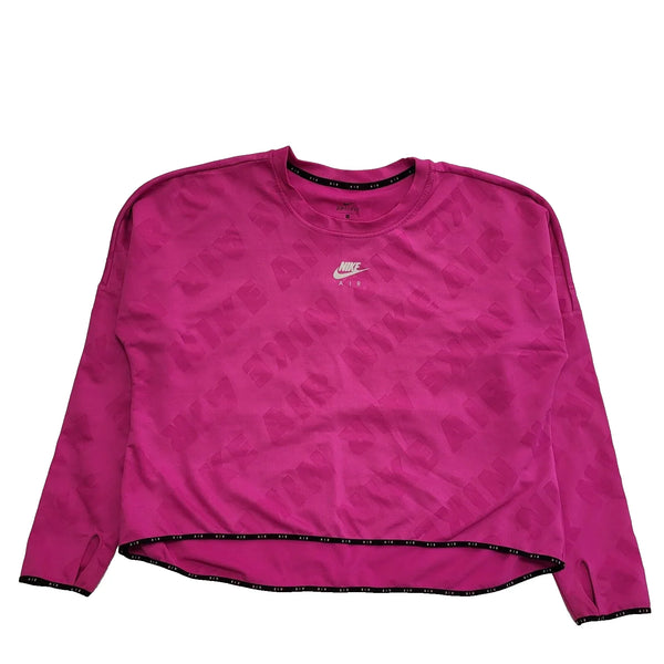 Nike Pink Cropped Long Sleeve Sports Sweatshirt UK Women's Size XL K45