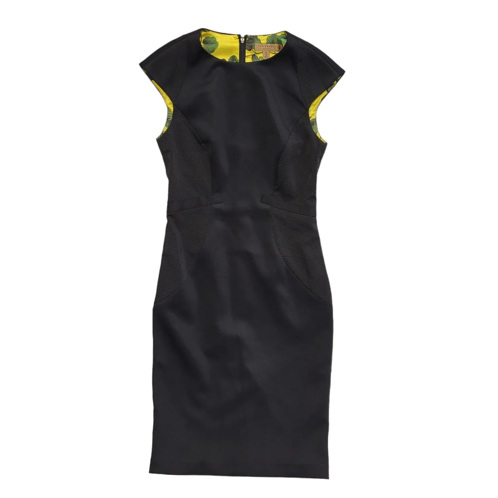Ted Baker Black Sleeveless Evening Party Dress Uk Women's Size 8-10 DD860