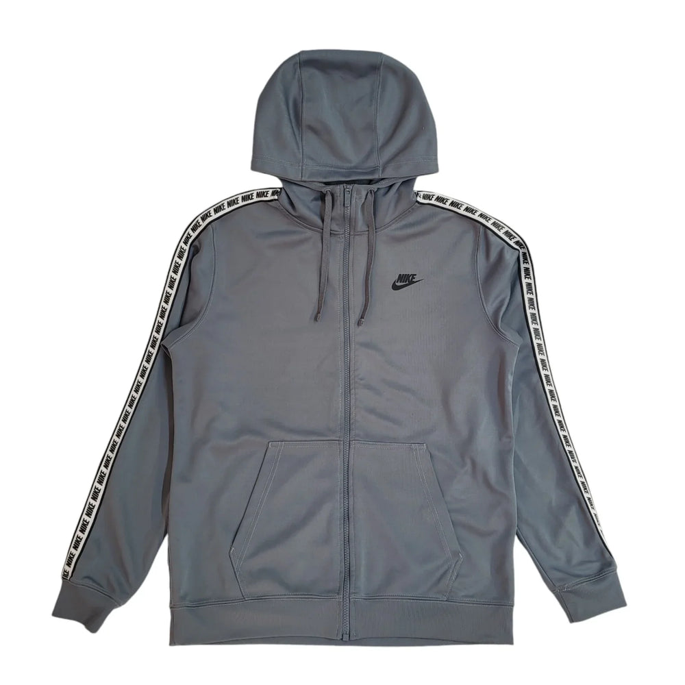 Nike Sports Hoodie Grey Full Zip Drawstring  Modern UK Men's Size M