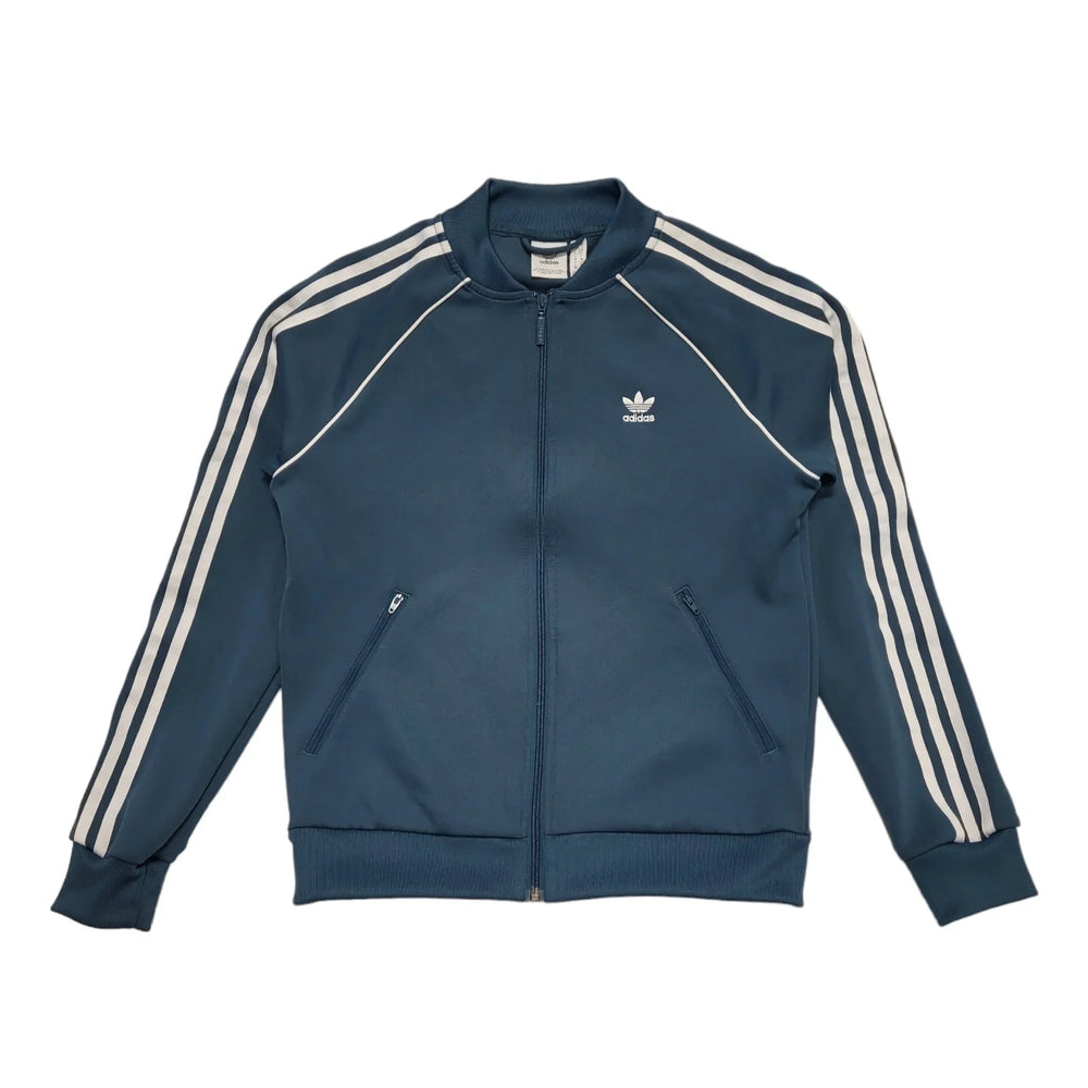 Adidas Blue & White Tracksuit Top/Jacket Uk Women's Size 10 CC228