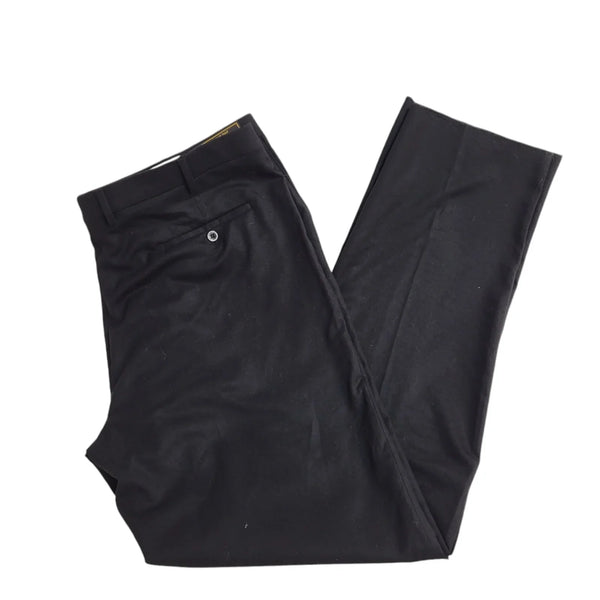 Coppley Black Straight Leg Dress Trousers UK Men's Size 5XL W44 L37 Bnwt EE846