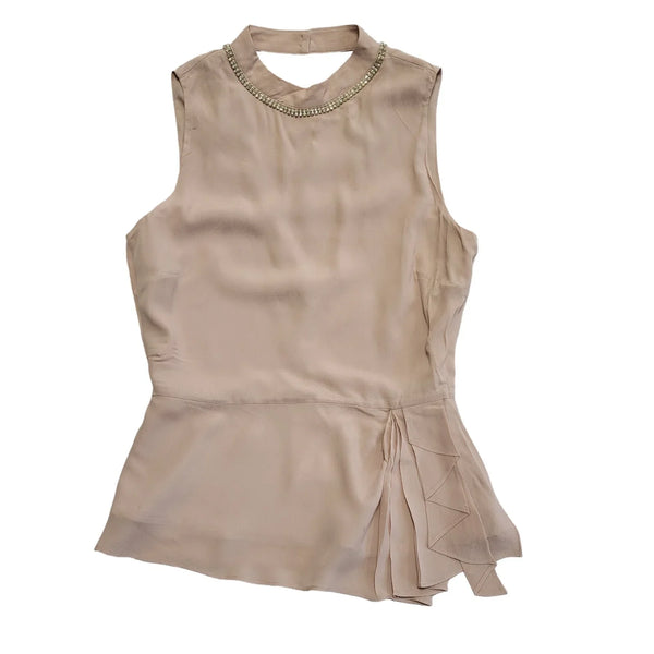 Reiss Pink Sleeveless Evening Blouse Uk Women's Size 6 Bnwt DD888