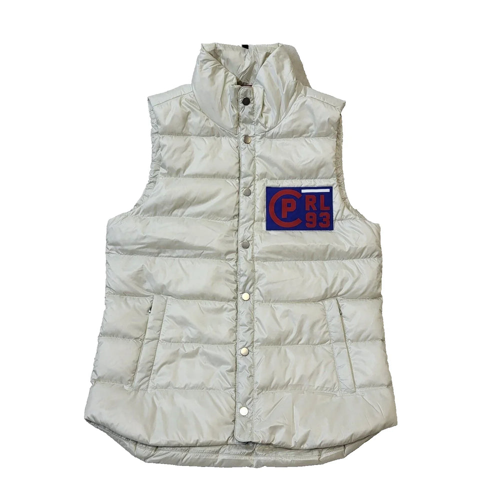 Polo Ralph Lauren Shiny White Puffer Body Warmer Gilet Vest Women's UK XS G750
