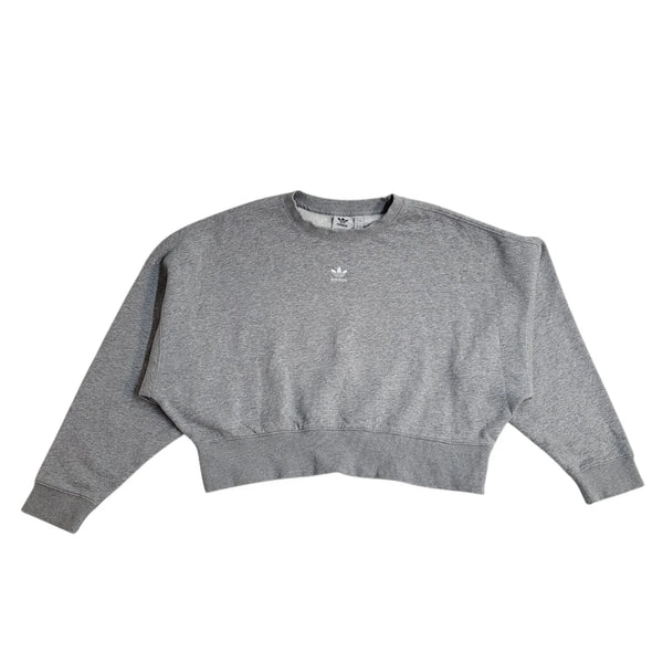 Adidas Sports Sweatshirt Grey Oversized & Cropped Women's UK Size 4 EE746