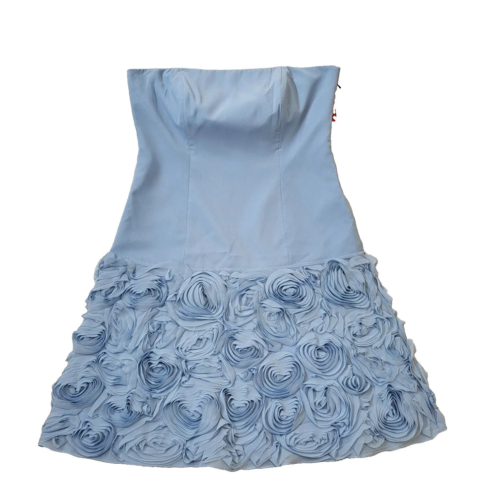 Nicholas Millington Blue Ruffle Evening Formal Dress Women's UK 14 BNWT H811