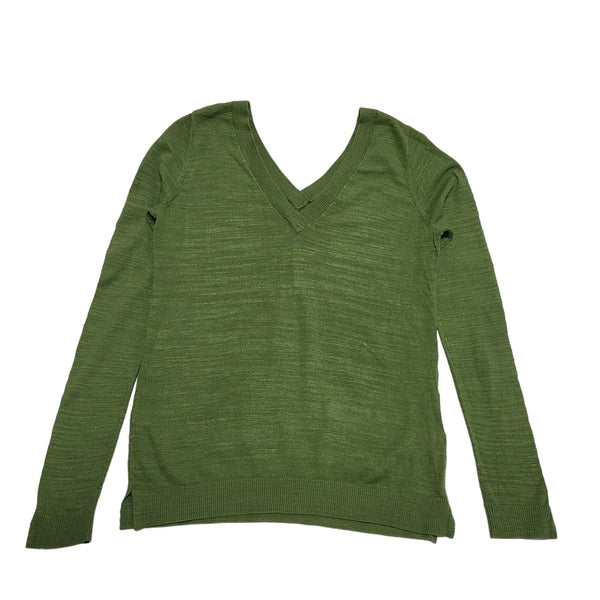 Massimo Dutti Jumper V-Neck Green Womens UK Size XS BB550