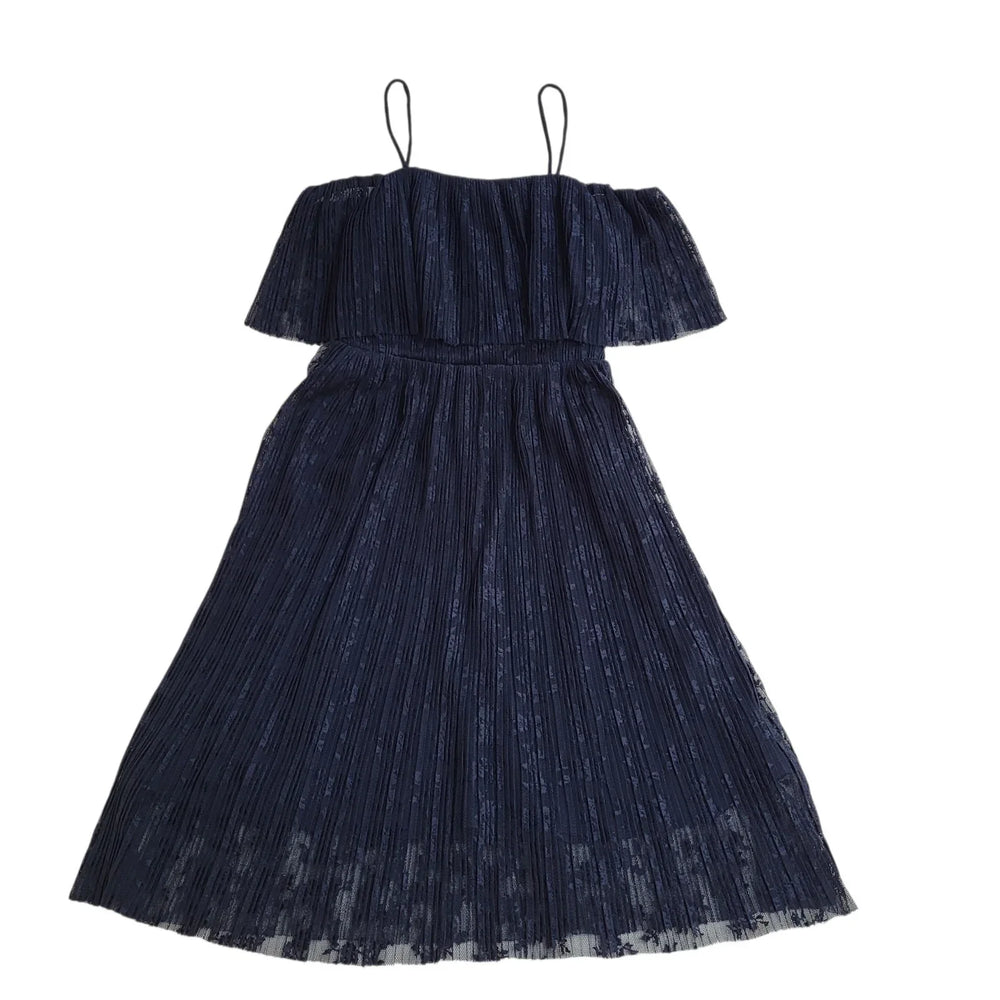 Whistels Shoulder Pleated Dress Formal Party Navy Blue Bnwt Size 6 L934