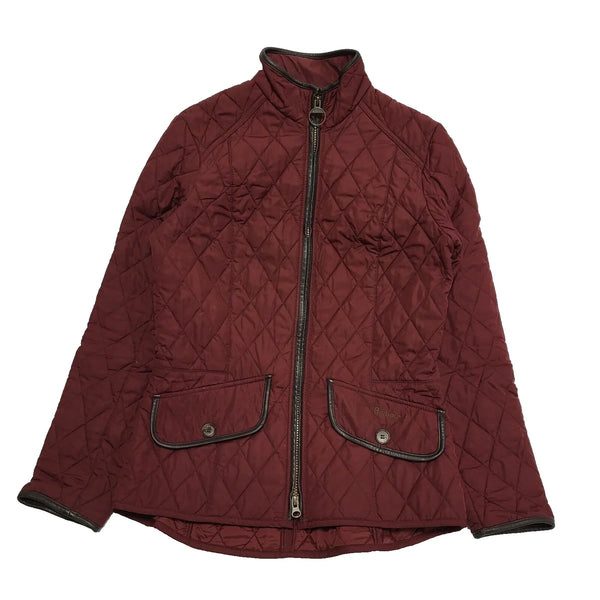 Vintage Barbour Stallion Quilt Maroon Casual Jacket UK Women's M 10 K199