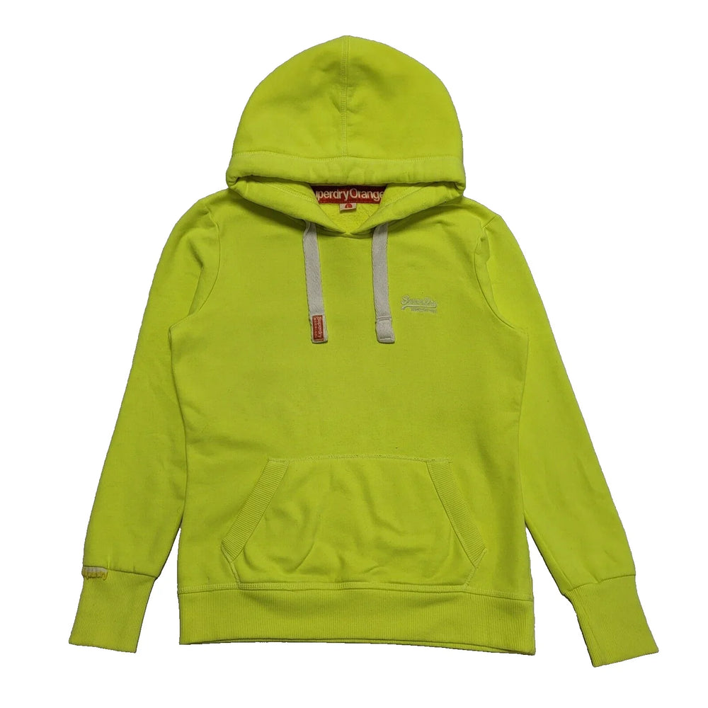 Superdry Sweatshirt Hoodie Fluorescent Drawstring Women's UK 12 L K982