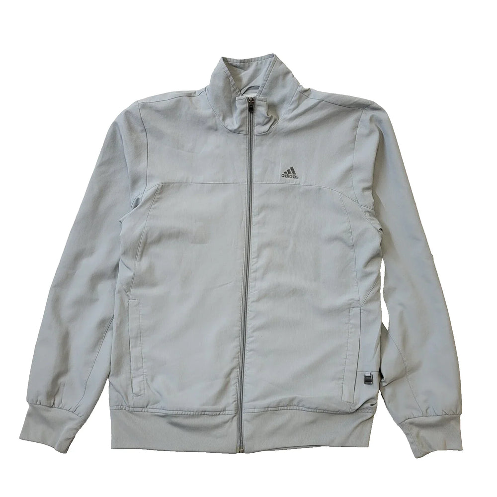 Adidas Light Grey Zipped Lightweight Sports Jacket Men's uk S H11