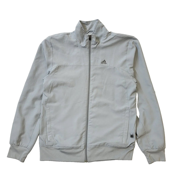 Adidas Light Grey Zipped Lightweight Sports Jacket Men's uk S H11