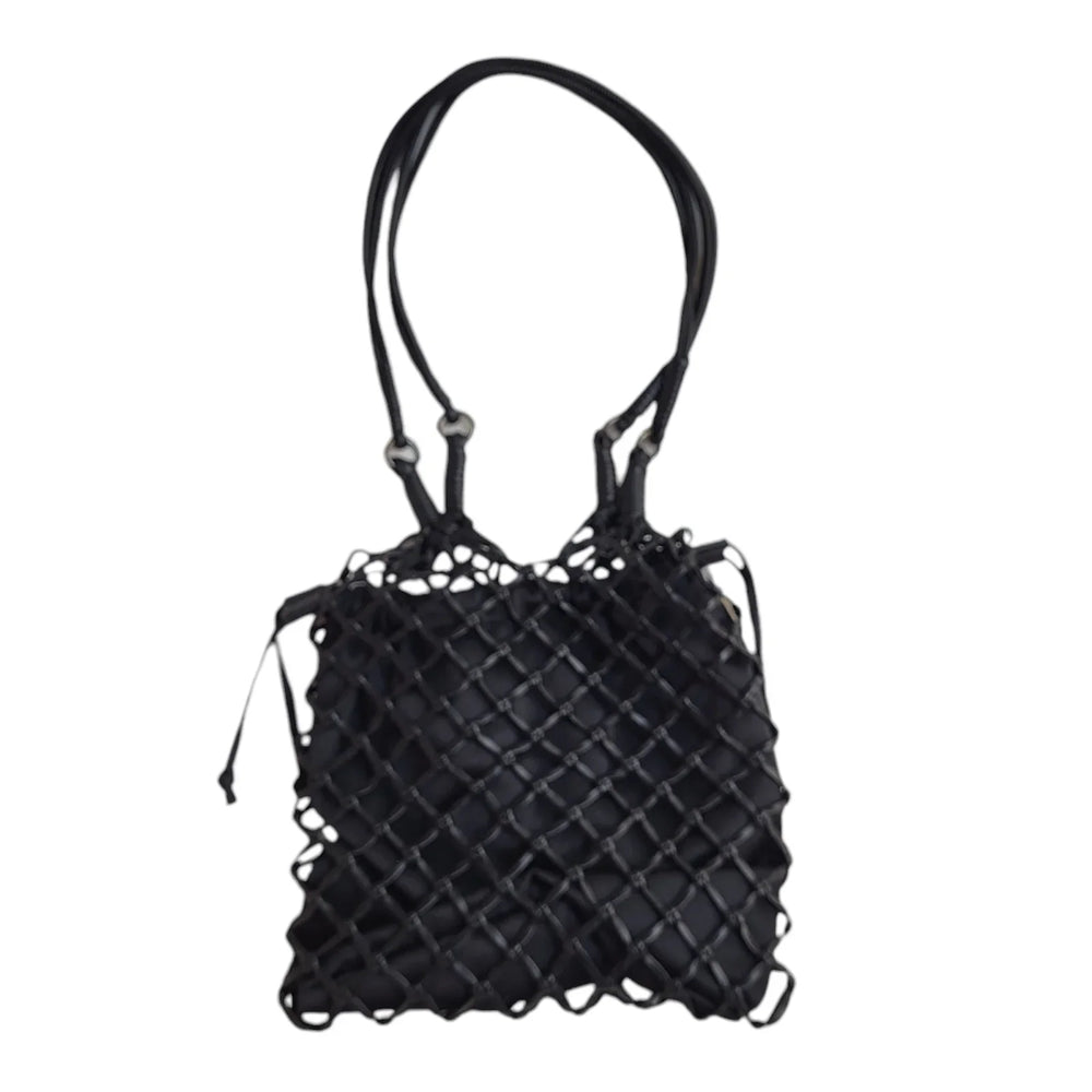 Topshop Black Faux Leather Top Handle Shoulder Bag Women's 11" x 10"