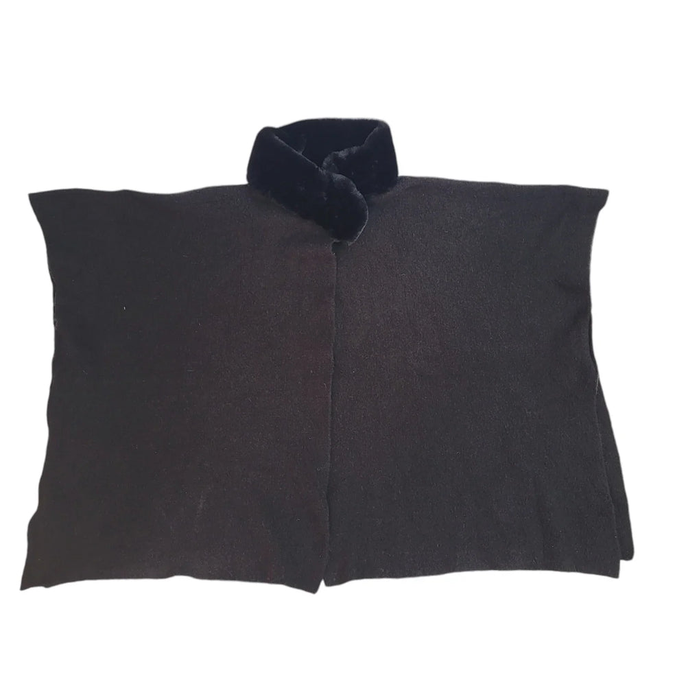 M&S Black Wool Short Sleeve Shawl UK Women's One Size Bnwt EE974