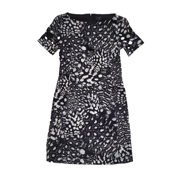 Armani Jeans Blue Print Bodycon Short Dress UK Women's S 8 K34