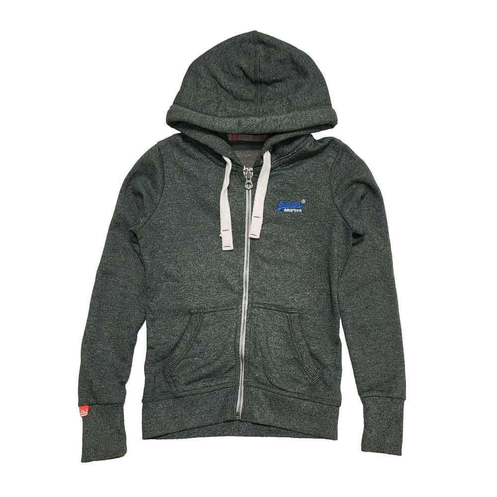 Superdry Green Drawstring Sports Hoodie Uk Women's XS K677