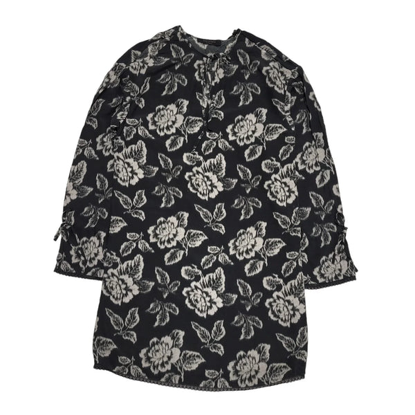 Allsaints Aster Kasuri Dress Black Floral Casual Dress UK Women's XS Bnwt H752