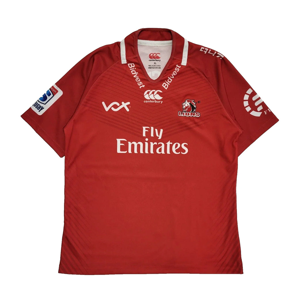 Canterbury Lions Rugby Jersey Red V-Neck Uk Men's XL L512