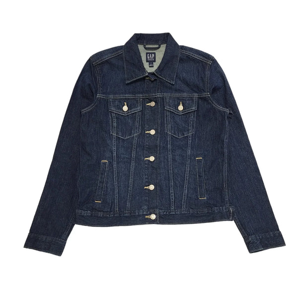 Gap Denim Dark Blue Button Petite Denim Jacket Women's UK Medium BB216