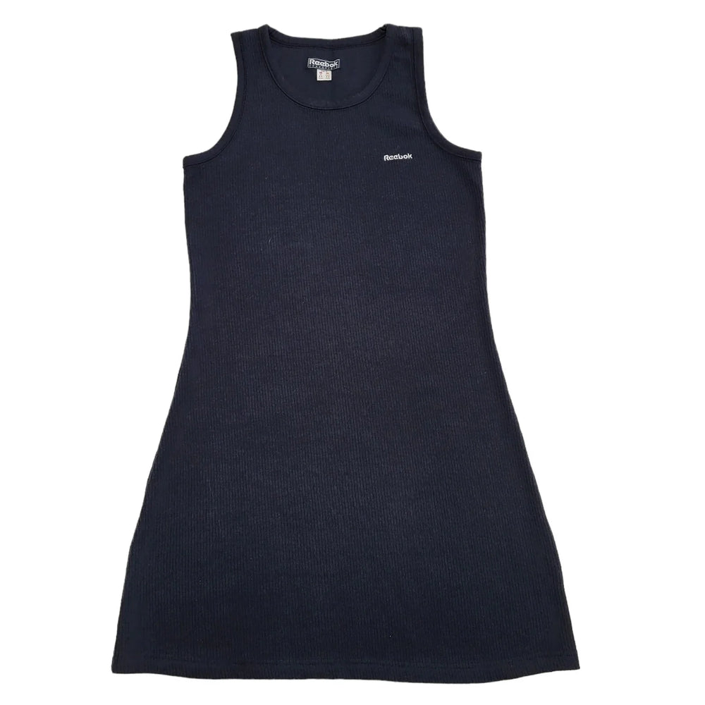 Reebok Navy Blue Knitted Sleeveless Dress Y2K Women's Size 10 EU 38
