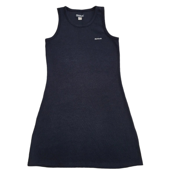 Reebok Navy Blue Knitted Sleeveless Dress Y2K Women's Size 10 EU 38